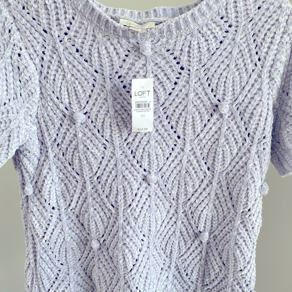 NWT Loft XS Chenille Shirt Sleeve Sweater - Picture 1 of 2